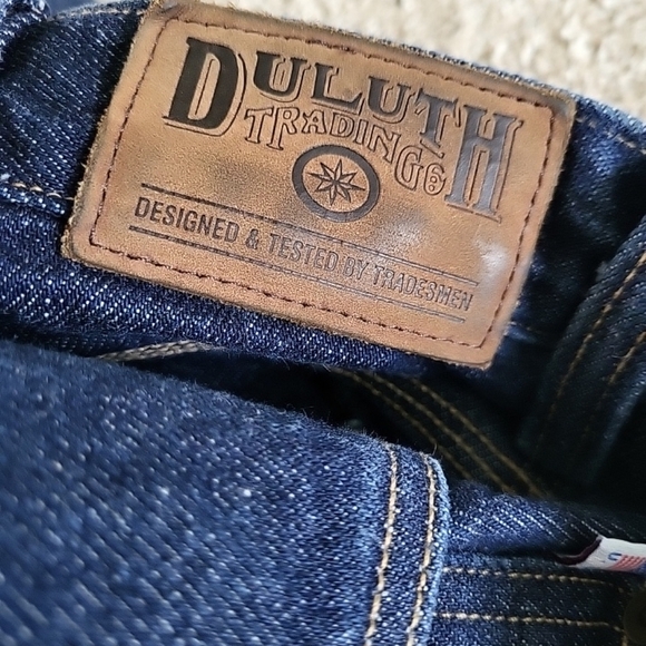 Duluth‎ Trading Co. Men's Dark Blue Denim Work Jeans 40 X 32 Tradesman Tested - Picture 4 of 9